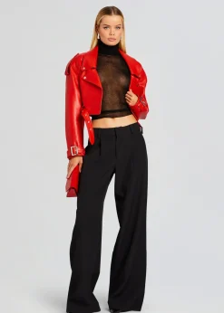 Best Sale Victoria Leather Jacket Outerwear