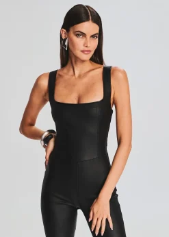 Best Viper Coated Denim Catsuit Jumpsuits