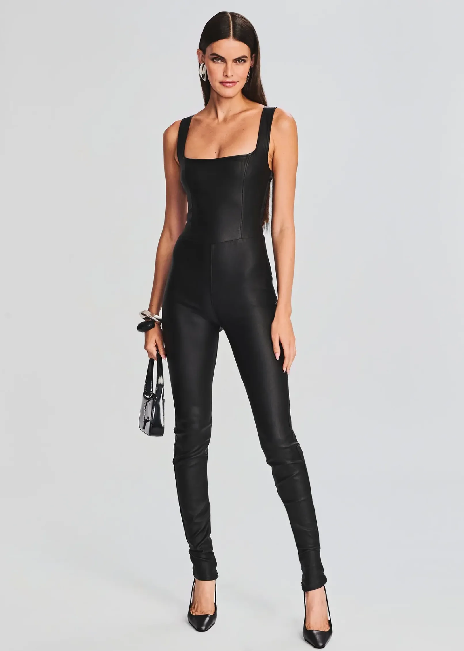 Best Viper Coated Denim Catsuit Jumpsuits