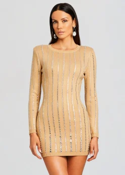 Shop Virginia Embellished Knit Dress RETROFÊTE