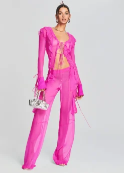 Outlet Viviane Silk Chiffon Pant Sheer Bliss