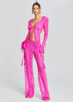 Outlet Viviane Silk Chiffon Pant Sheer Bliss