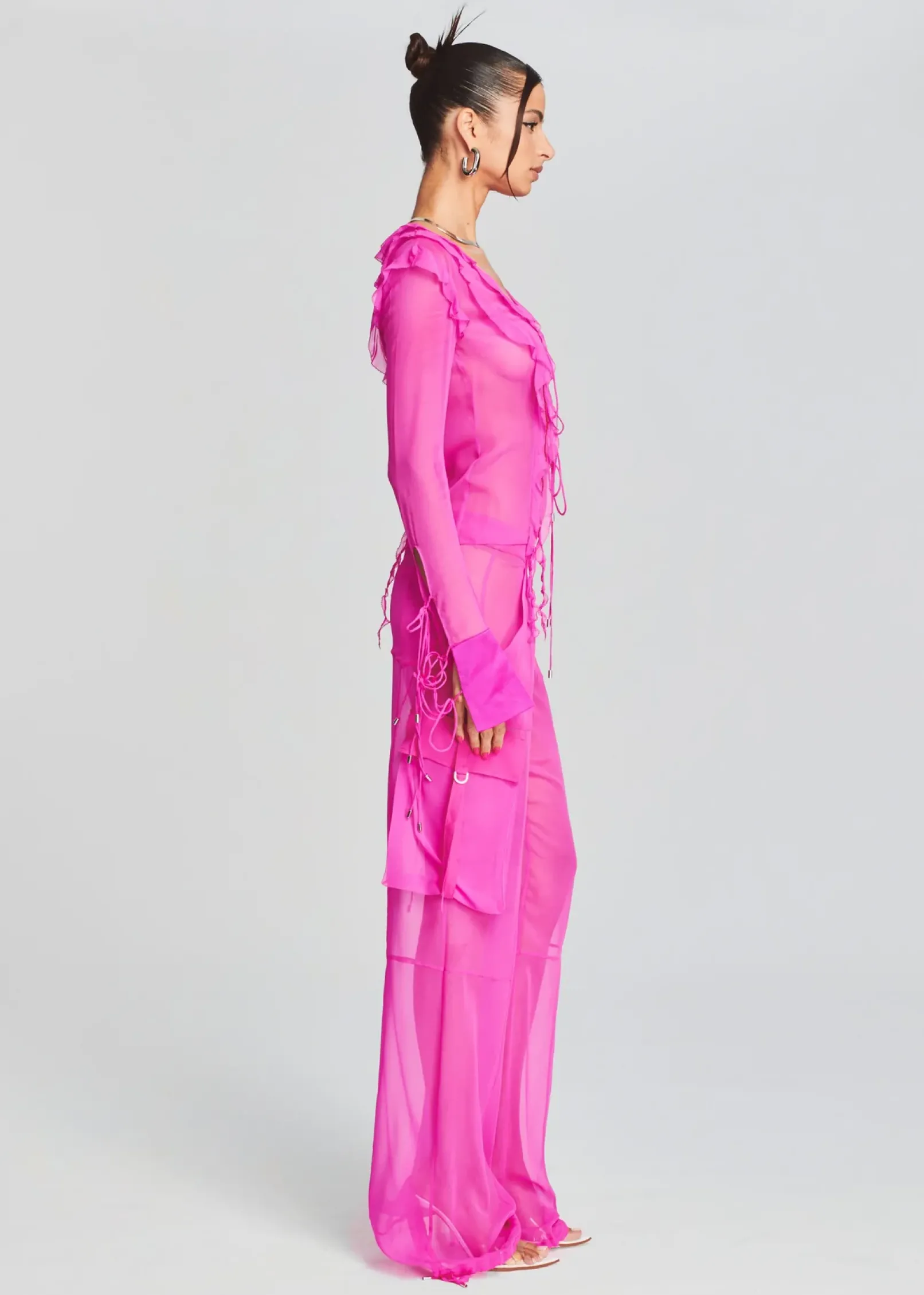 Outlet Viviane Silk Chiffon Pant Sheer Bliss