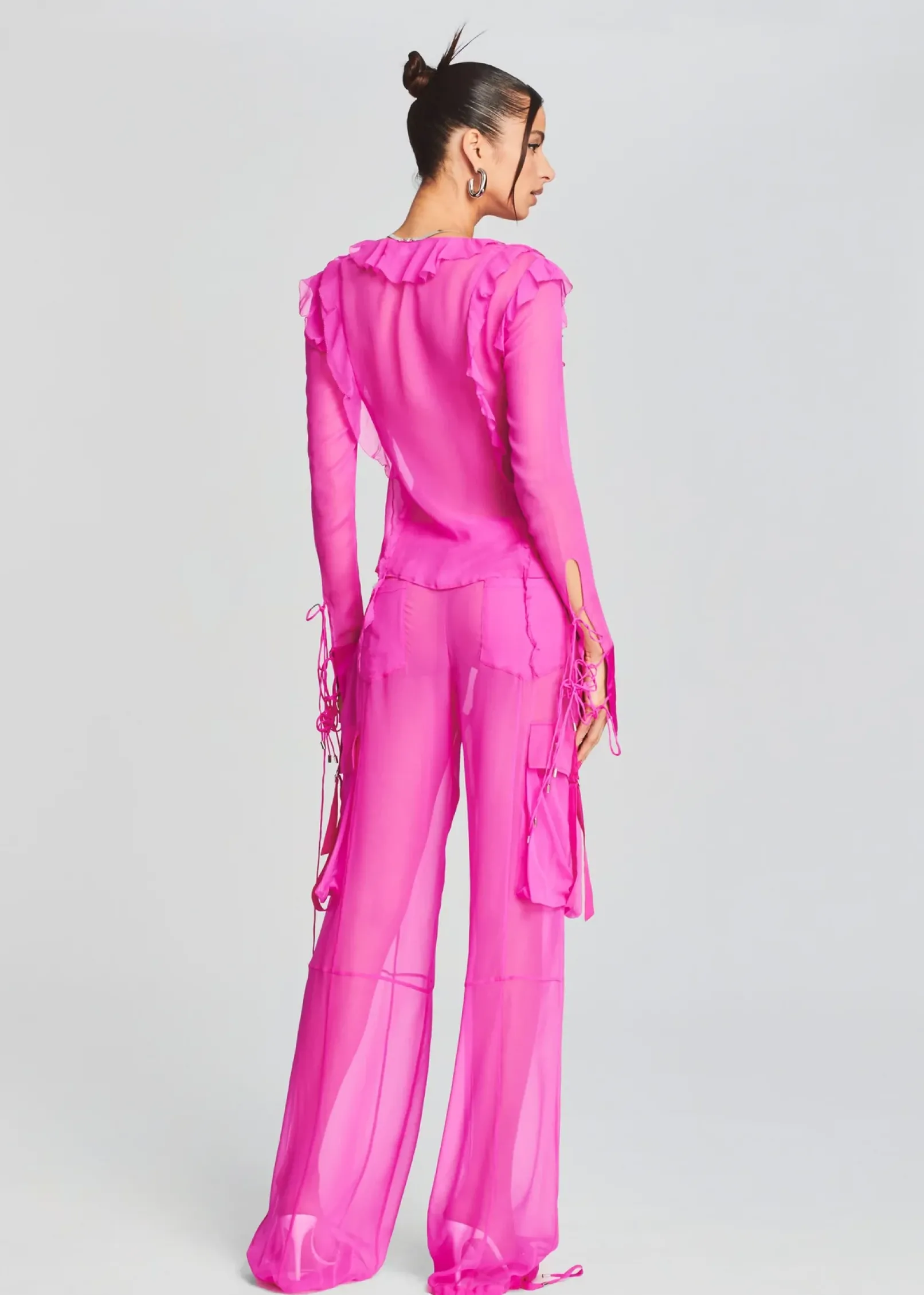 Outlet Viviane Silk Chiffon Pant Sheer Bliss