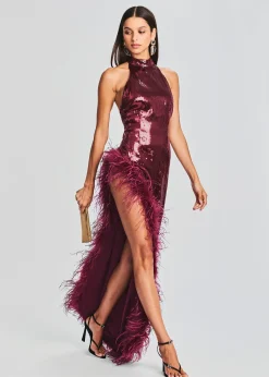 Sale Vixen Sequin Feather Dress Guest Of