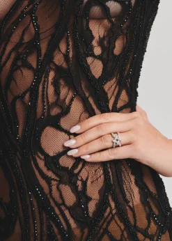 Shop Winnie Embellished Lace Dress Guest Of