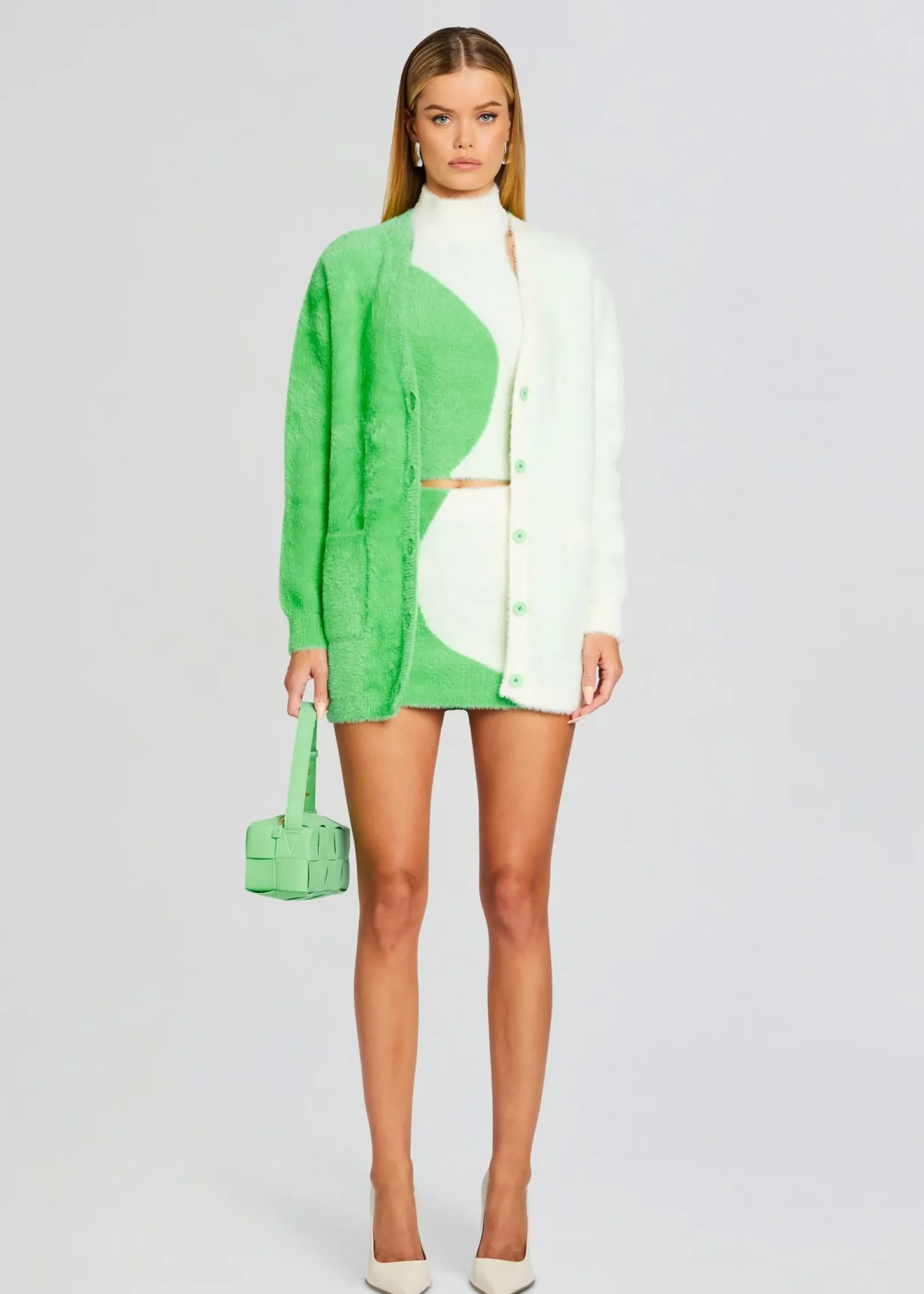 Shop Winnie Fuzzy Mini Skirt Spring Knits