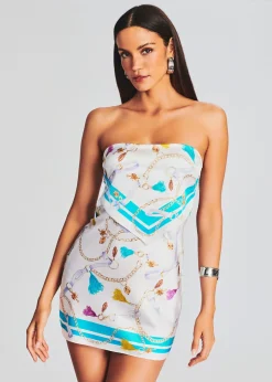Outlet Wonda Strapless Silk Scarf Dress Dresses