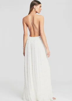 Shop Zadie Embellished Silk Chiffon Dress The Destination Bride