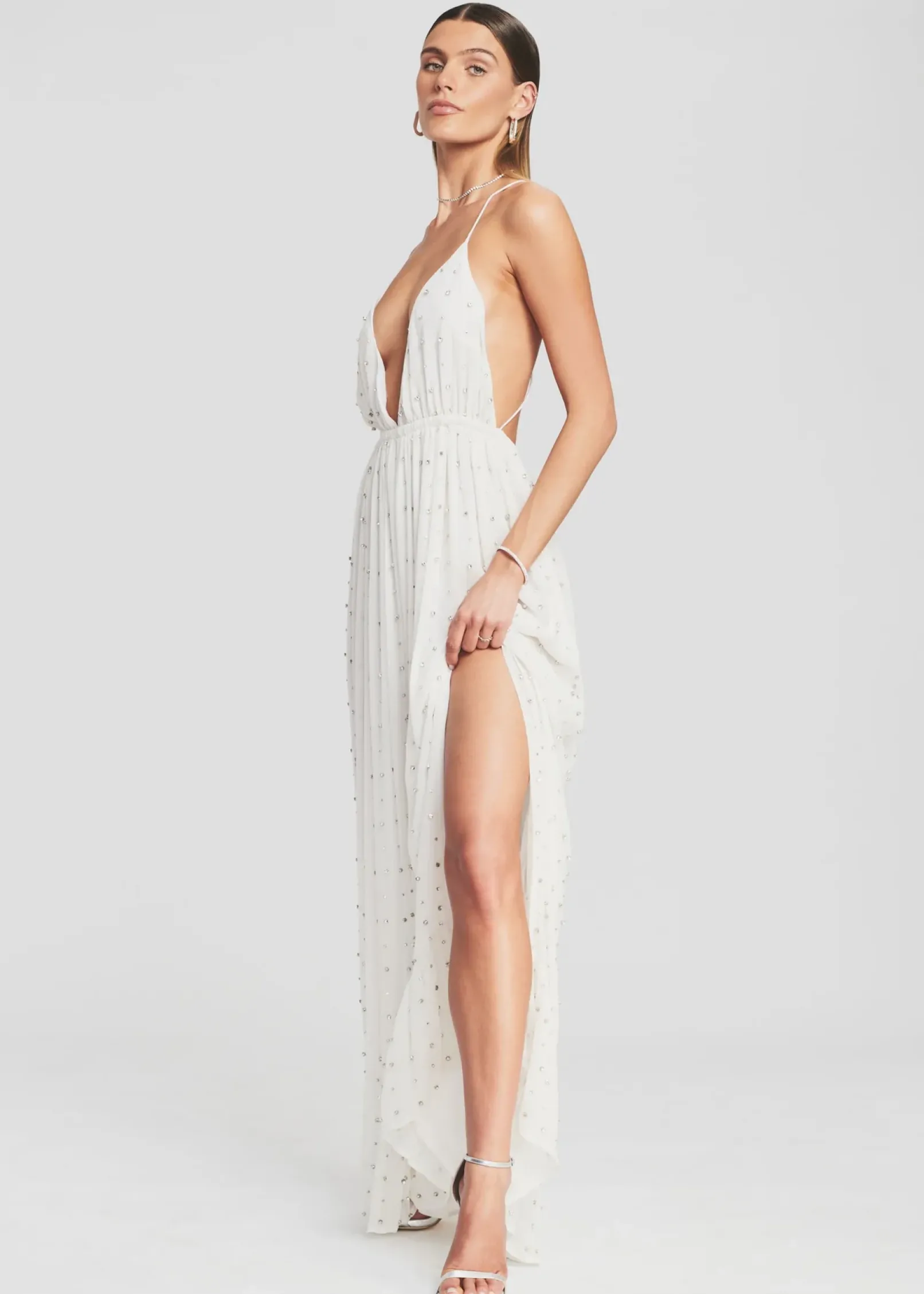 Best Sale Zadie Embellished Silk Chiffon Dress Honeymoon Looks
