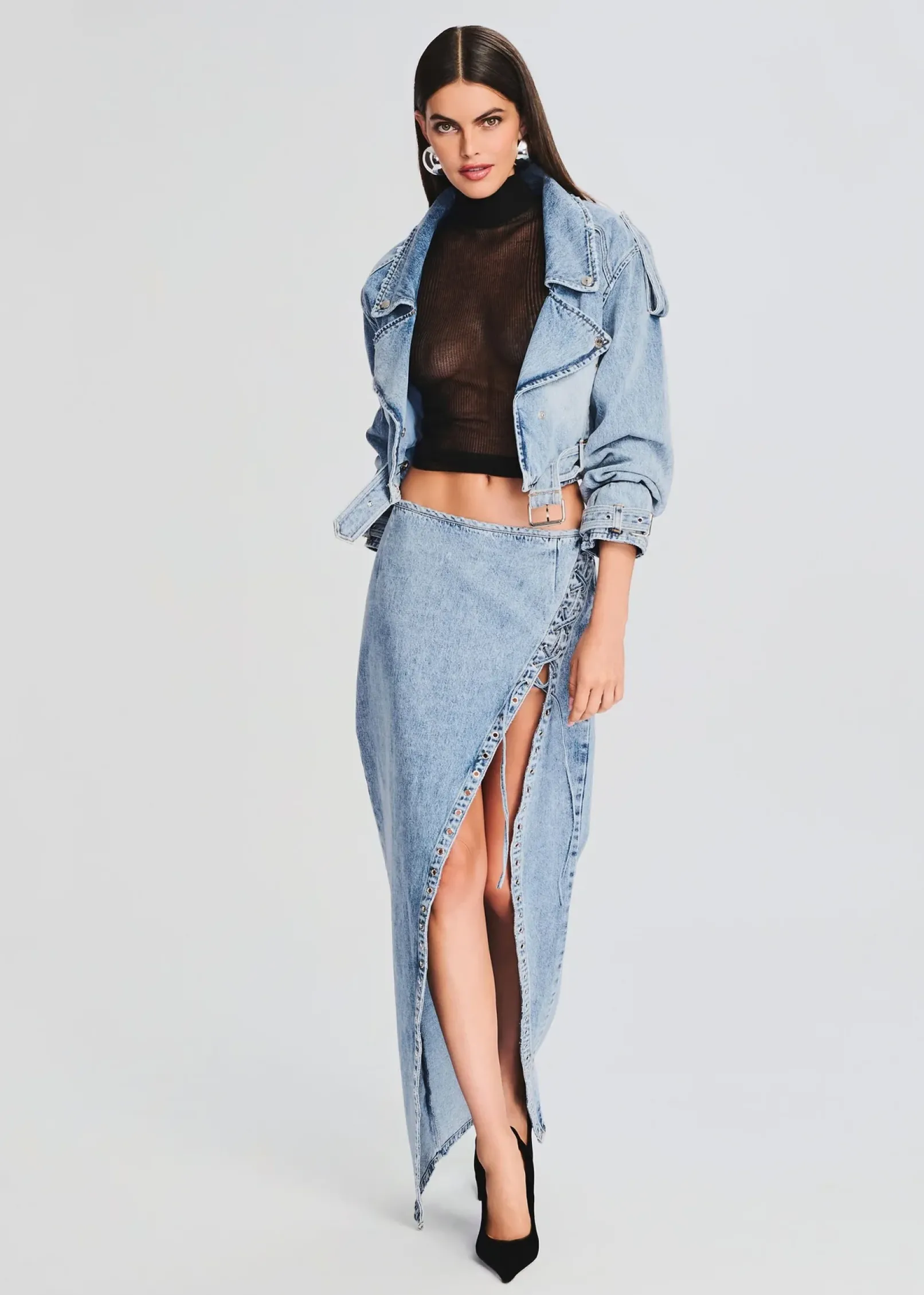 Fashion Zahlia Denim Skirt Bottoms