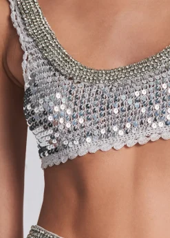 Cheap Zed Sequin Crochet Top Sequin Styles