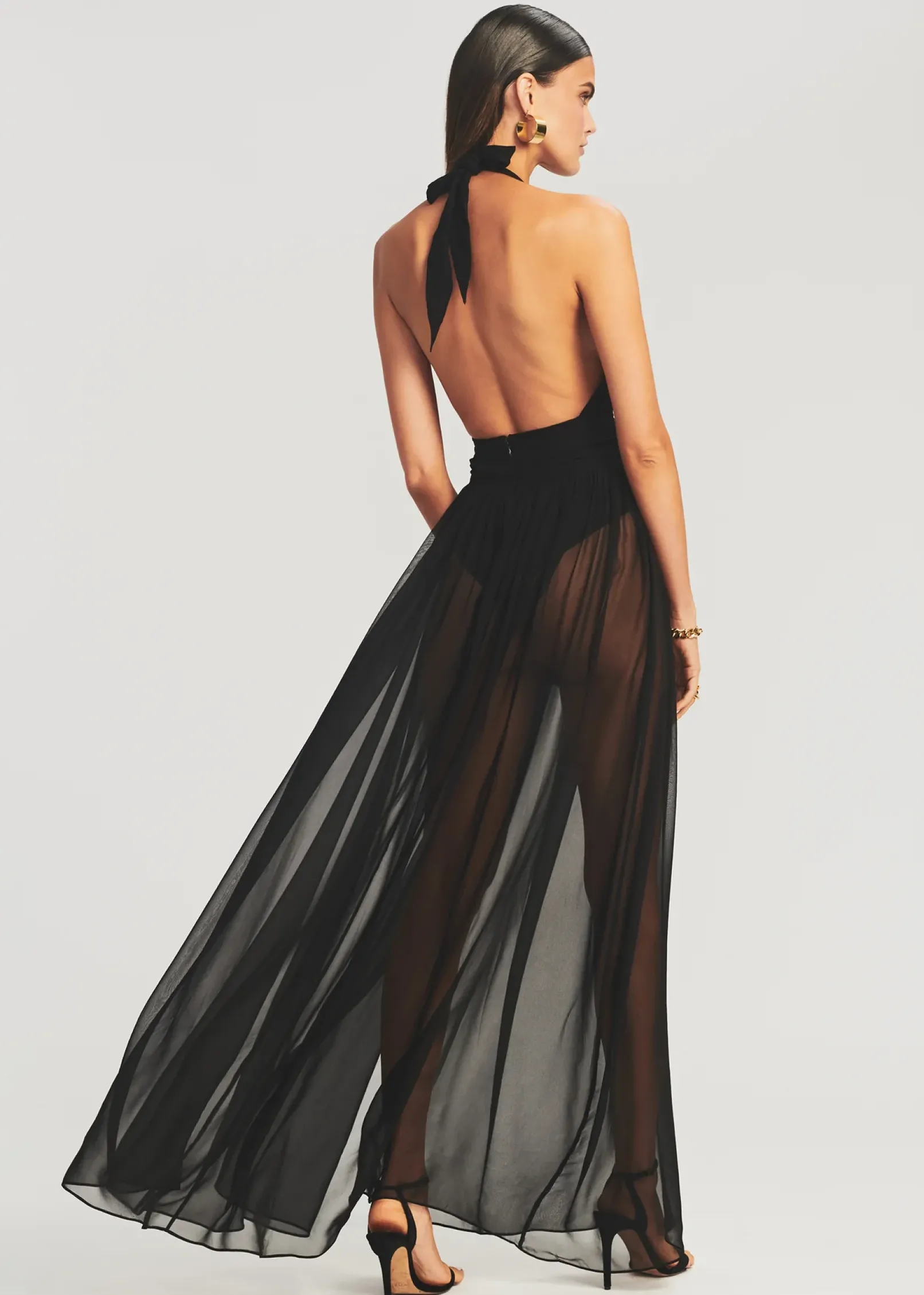 Sale Zion Silk Chiffon Dress Sheer Bliss