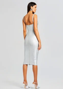 Discount Zora Coated Knit Dress Midi
